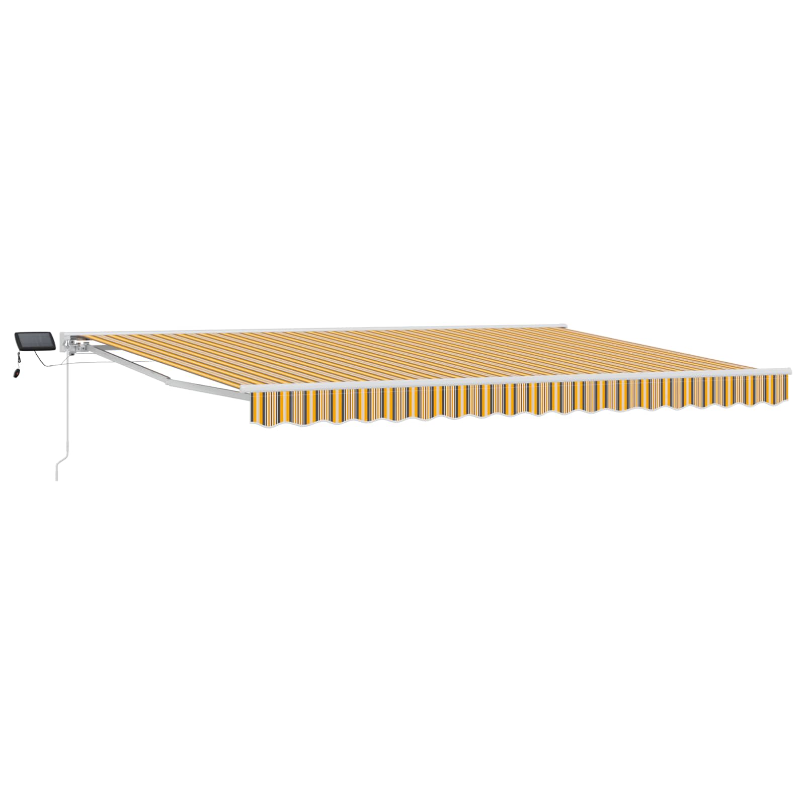Handmatige Luifelhouder met LED's 4,5 × 3,5 m – afbeelding 2