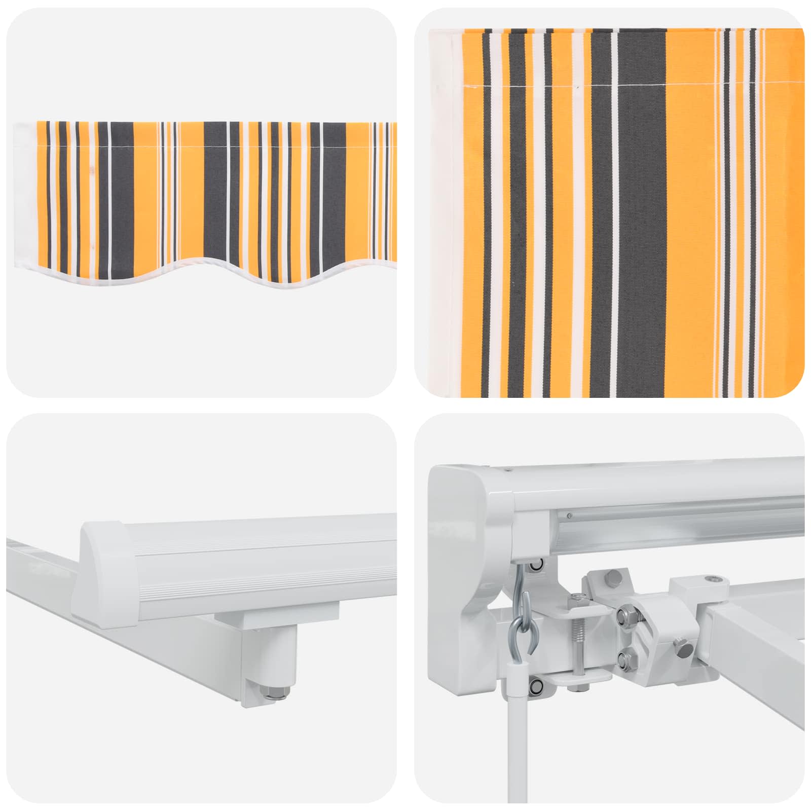 Handmatige Luifelhouder met LED's 4,5 × 3,5 m – afbeelding 9