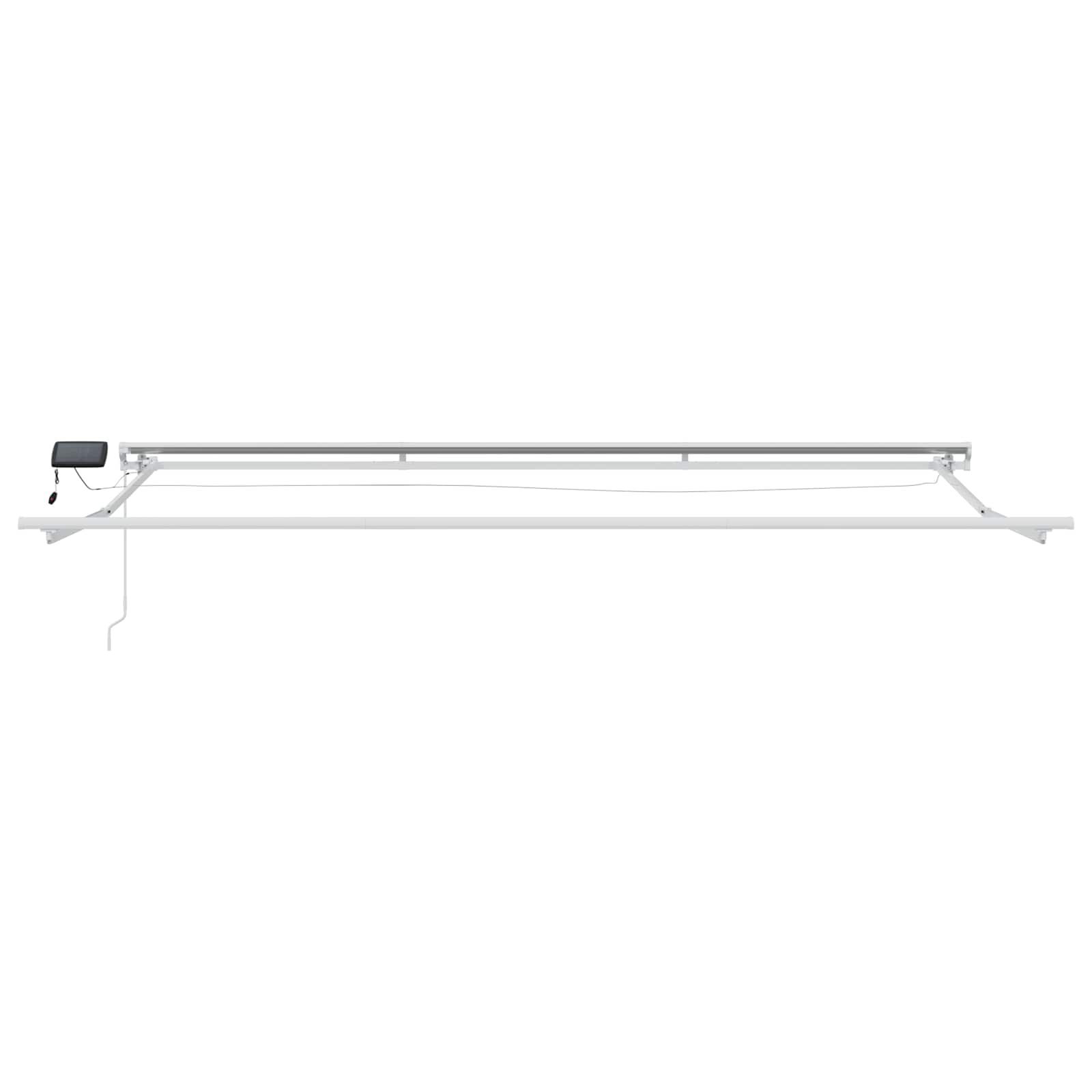 Handmatige Luifelhouder met LED's Lichtgrijs en wit. 5 × 3,5 m – afbeelding 7