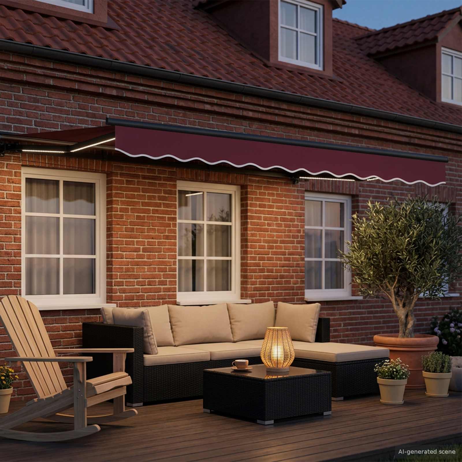 Handmatige Luifelhouder met LED's 2,5 x 2 m – afbeelding 3