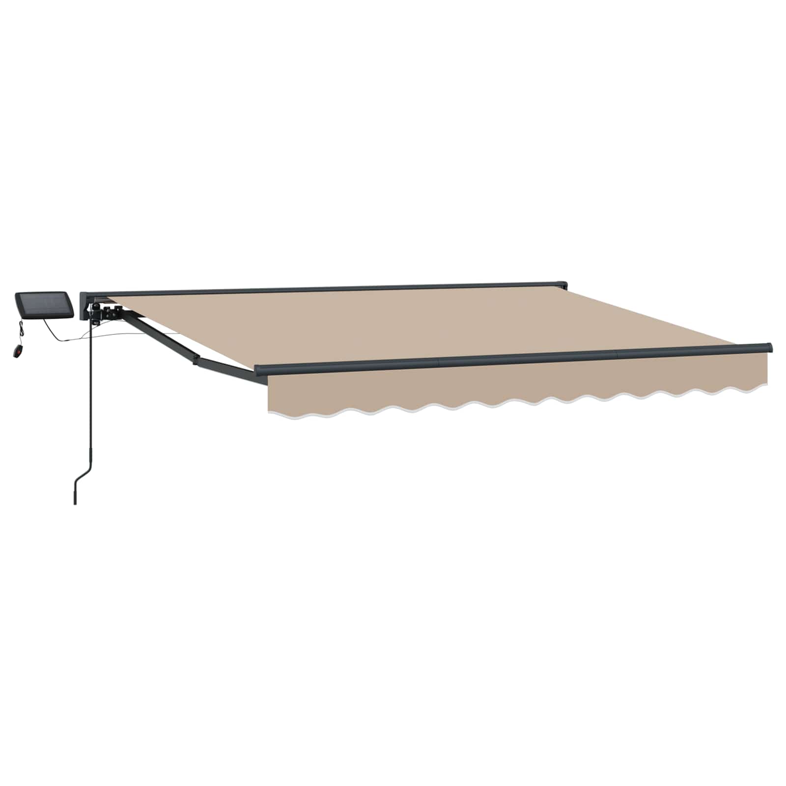 Handmatige Luifelhouder met LED's Beige en Antraciet 2,5 x 2 m – afbeelding 2