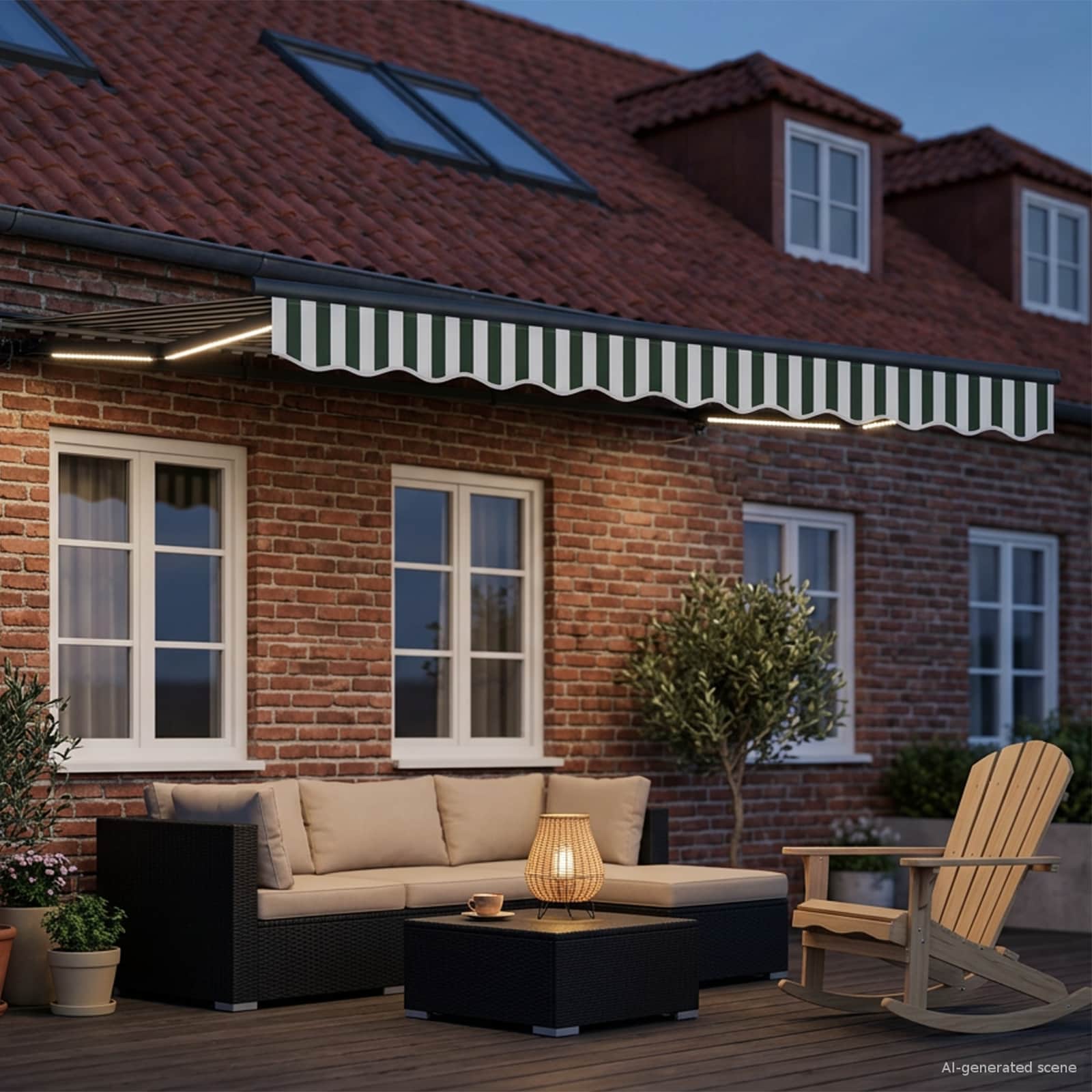 Handmatige Luifelhouder met LED's 2,5 x 2 m – afbeelding 3