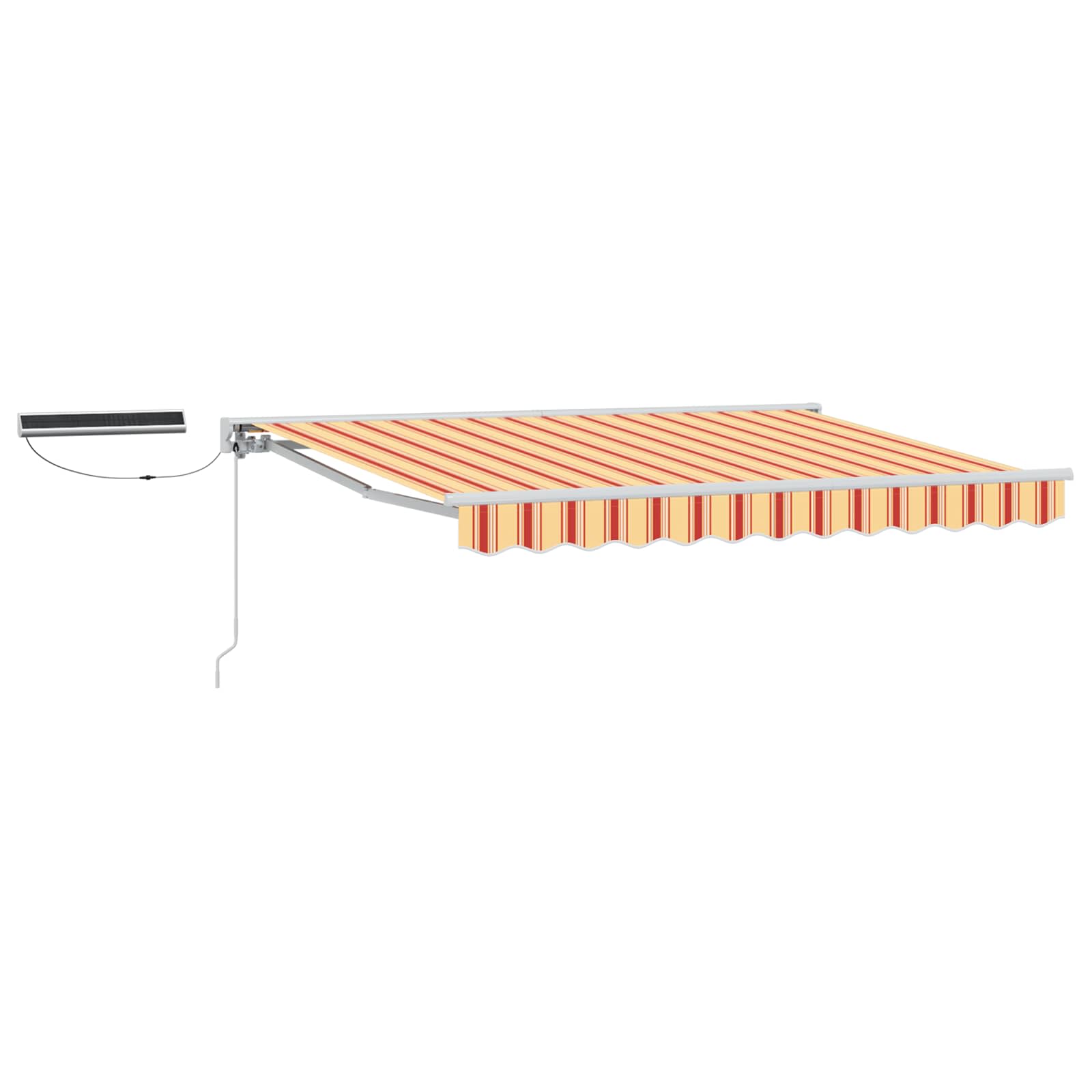 Elektrisch Uittrekbaar Zonnescherm Geel, Oranje en Wit 3 x 2 m – afbeelding 2