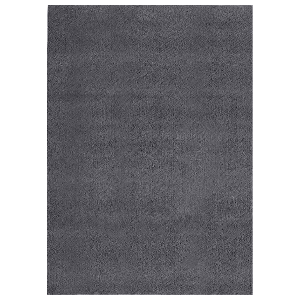 Vloerkleed wasbaar korte pool anti-slip 160x230 cm antraciet – afbeelding 2