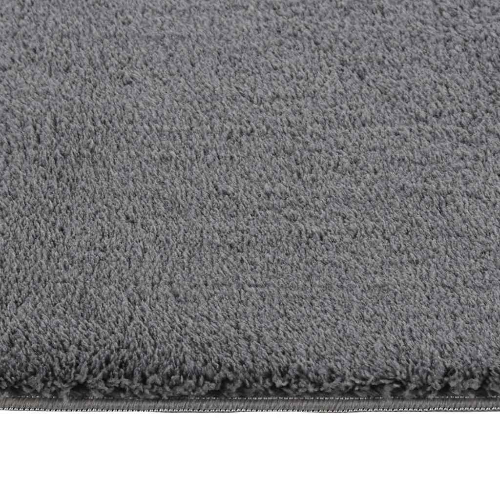 Vloerkleed wasbaar korte pool anti-slip 160x230 cm antraciet – afbeelding 5