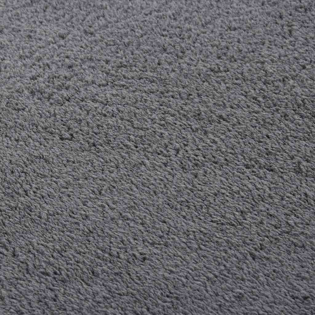 Vloerkleed wasbaar korte pool anti-slip 160x230 cm antraciet – afbeelding 7