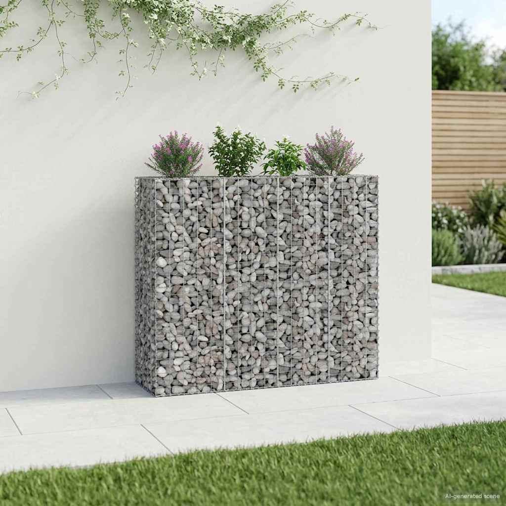 Gabion Verhoogd Bed 2 pcs Zilver 170 x 50 x 150 cm