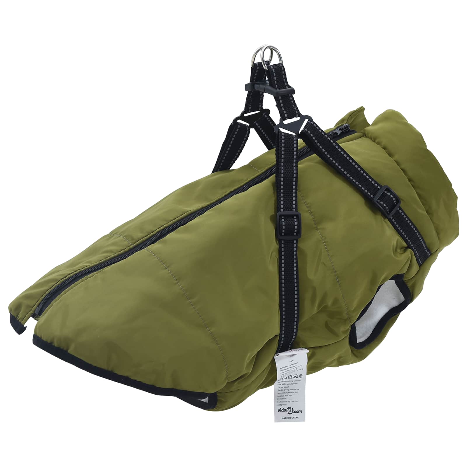 Hondenjas Legergroen L48 Fleece en polyester