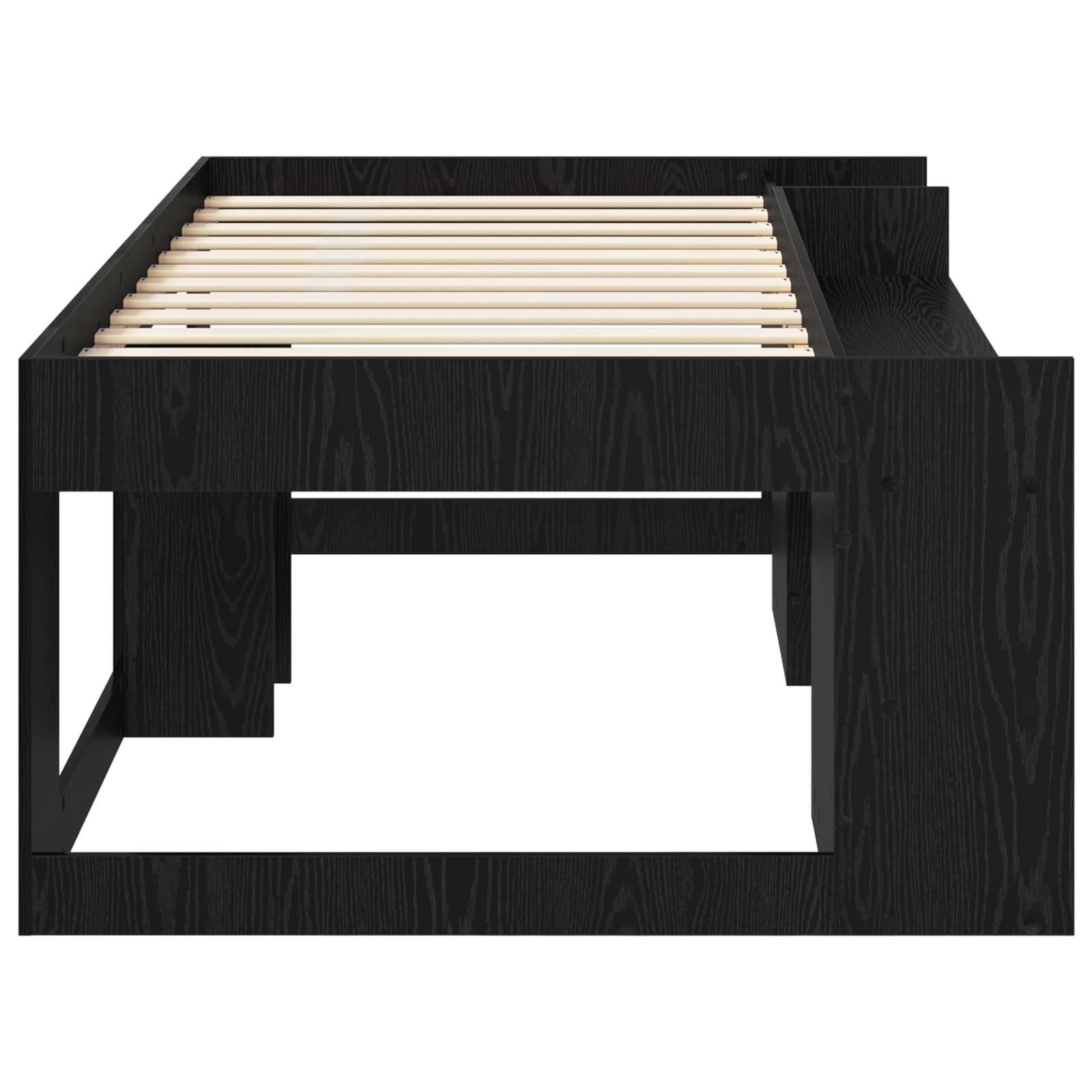 Jeugd bedframe met opbergruimte Zwart eiken 80 x 200 cm – afbeelding 4