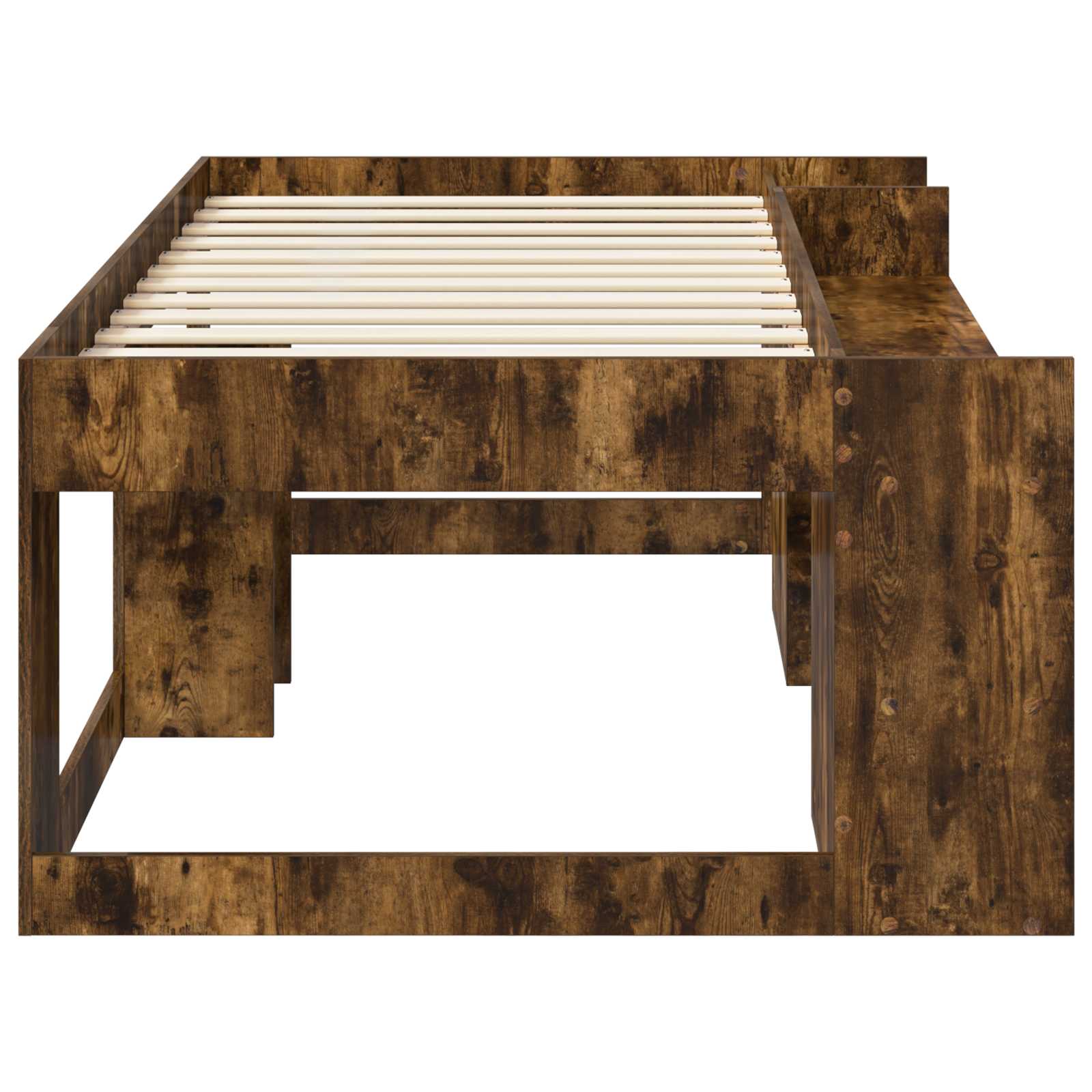 Jeugd bedframe met opbergruimte Gerookt eiken 90 x 200 cm – afbeelding 4
