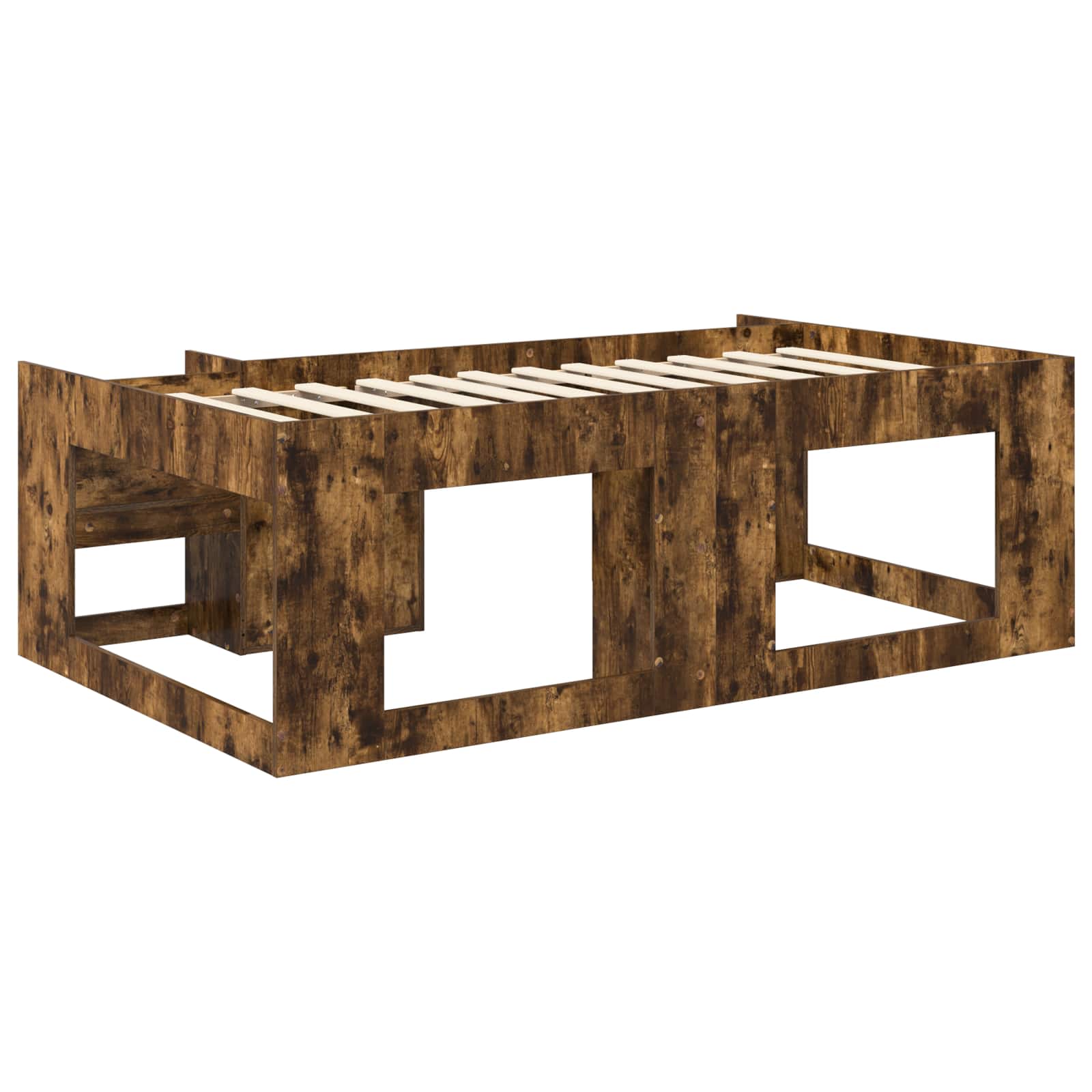 Jeugd bedframe met opbergruimte Gerookt eiken 90 x 200 cm – afbeelding 5