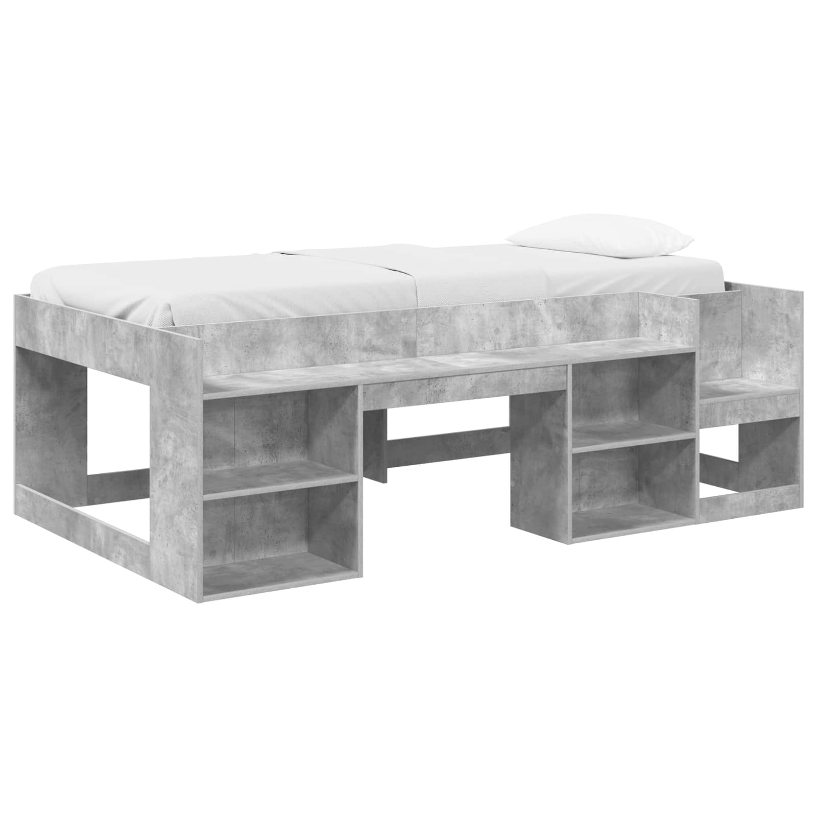 Jeugd bedframe met opbergruimte Betongrijs 98.5 x 200 cm – afbeelding 2