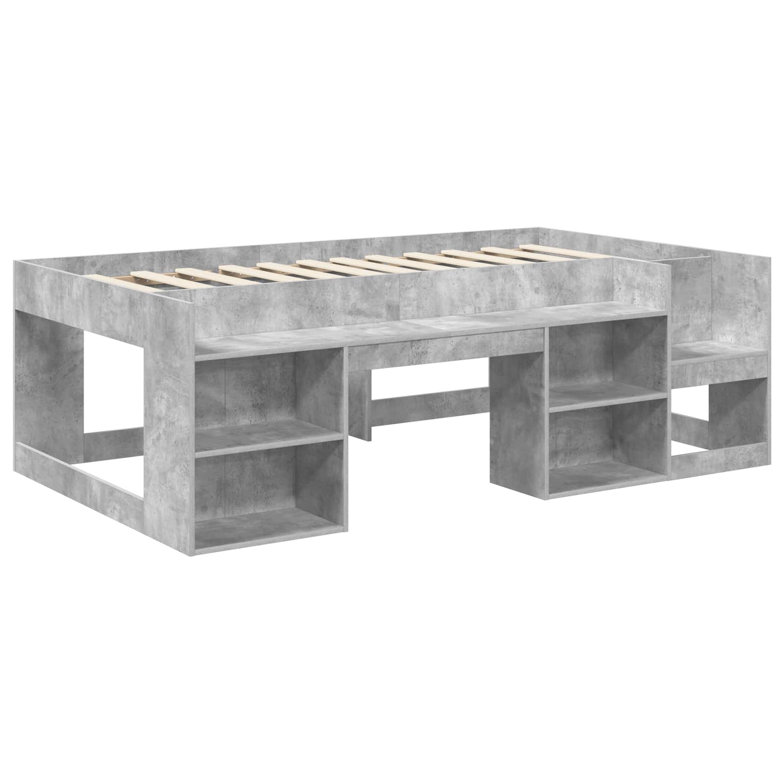 Jeugd bedframe met opbergruimte Betongrijs 98.5 x 200 cm – afbeelding 3