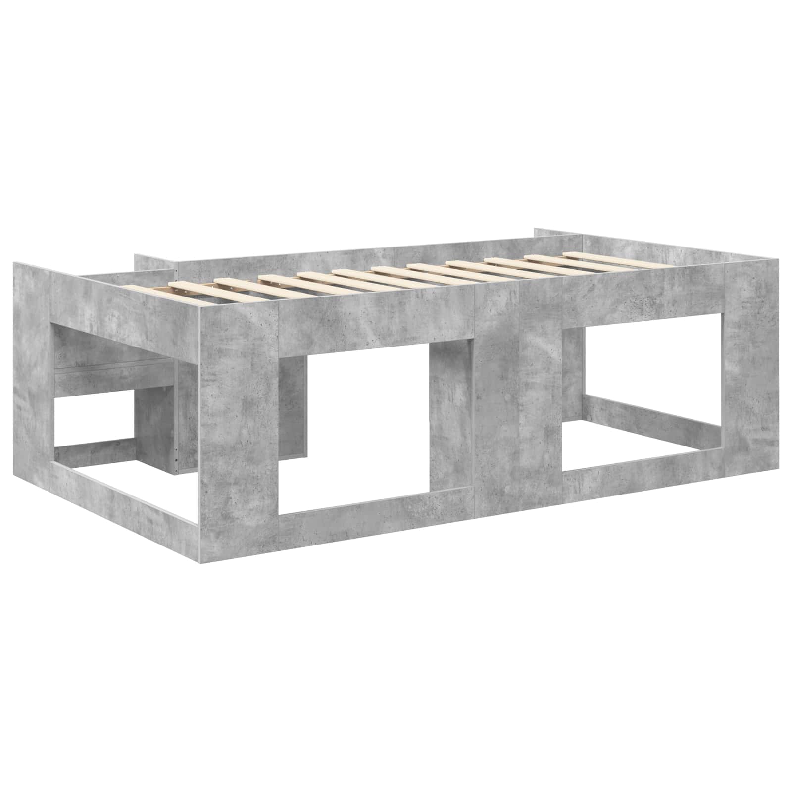 Jeugd bedframe met opbergruimte Betongrijs 98.5 x 200 cm – afbeelding 5