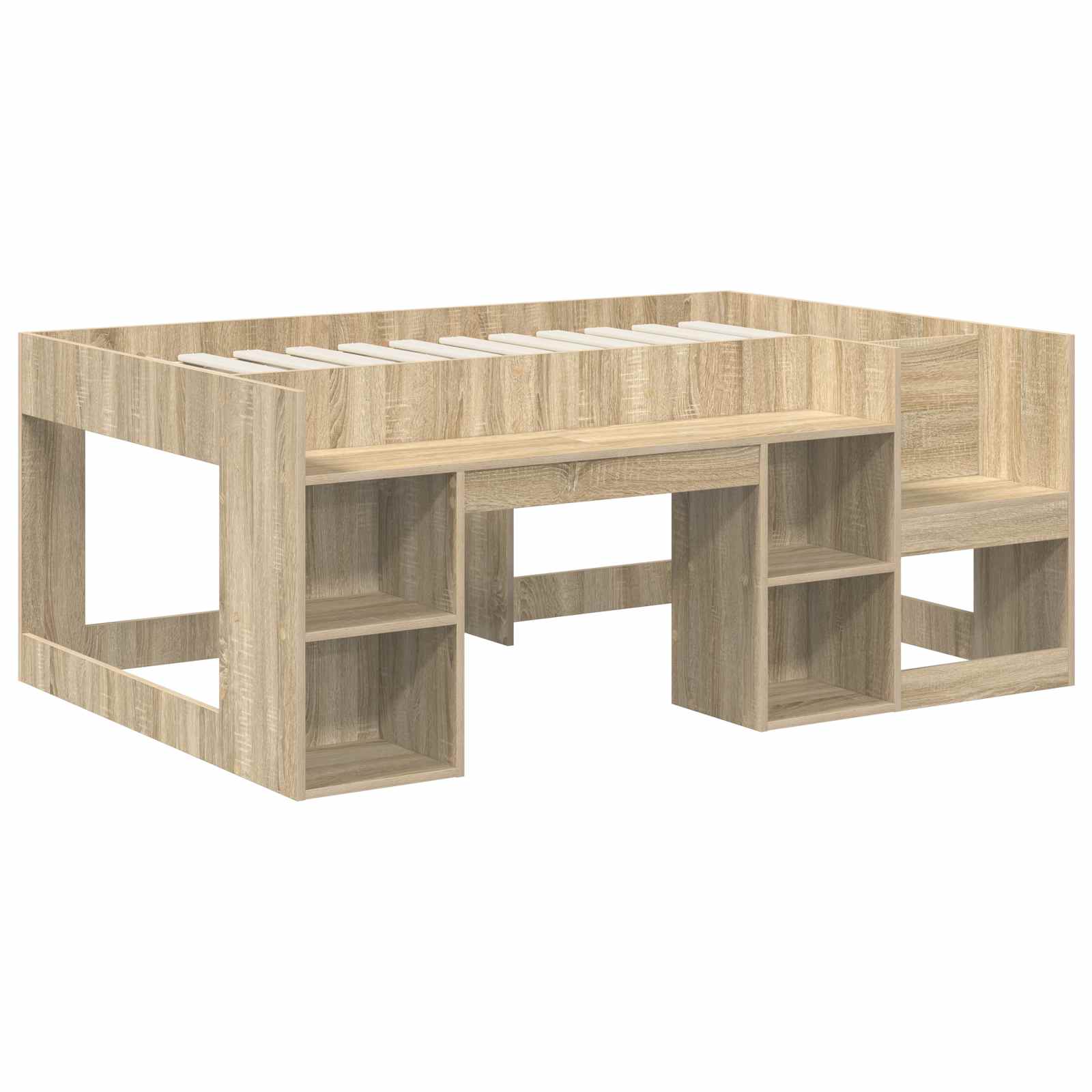 Jeugd bedframe met opbergruimte Sonoma Eiken 80 x 160 cm – afbeelding 3
