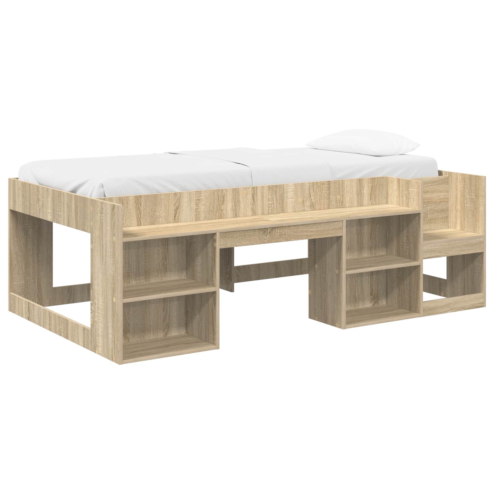 Jeugd bedframe met opbergruimte Sonoma Eiken 90 x 190 cm – afbeelding 2