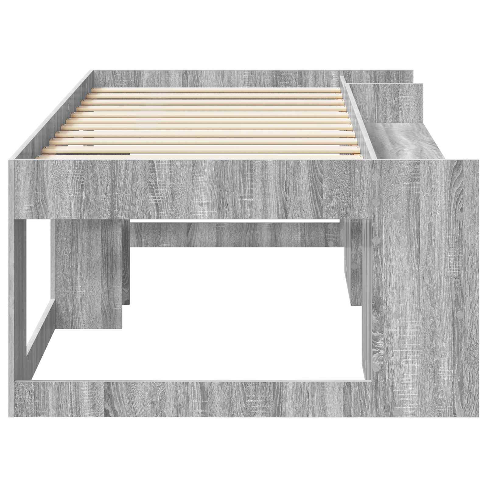 Jeugd bedframe met opbergruimte Grijs Sonoma 75 x 190 cm – afbeelding 4