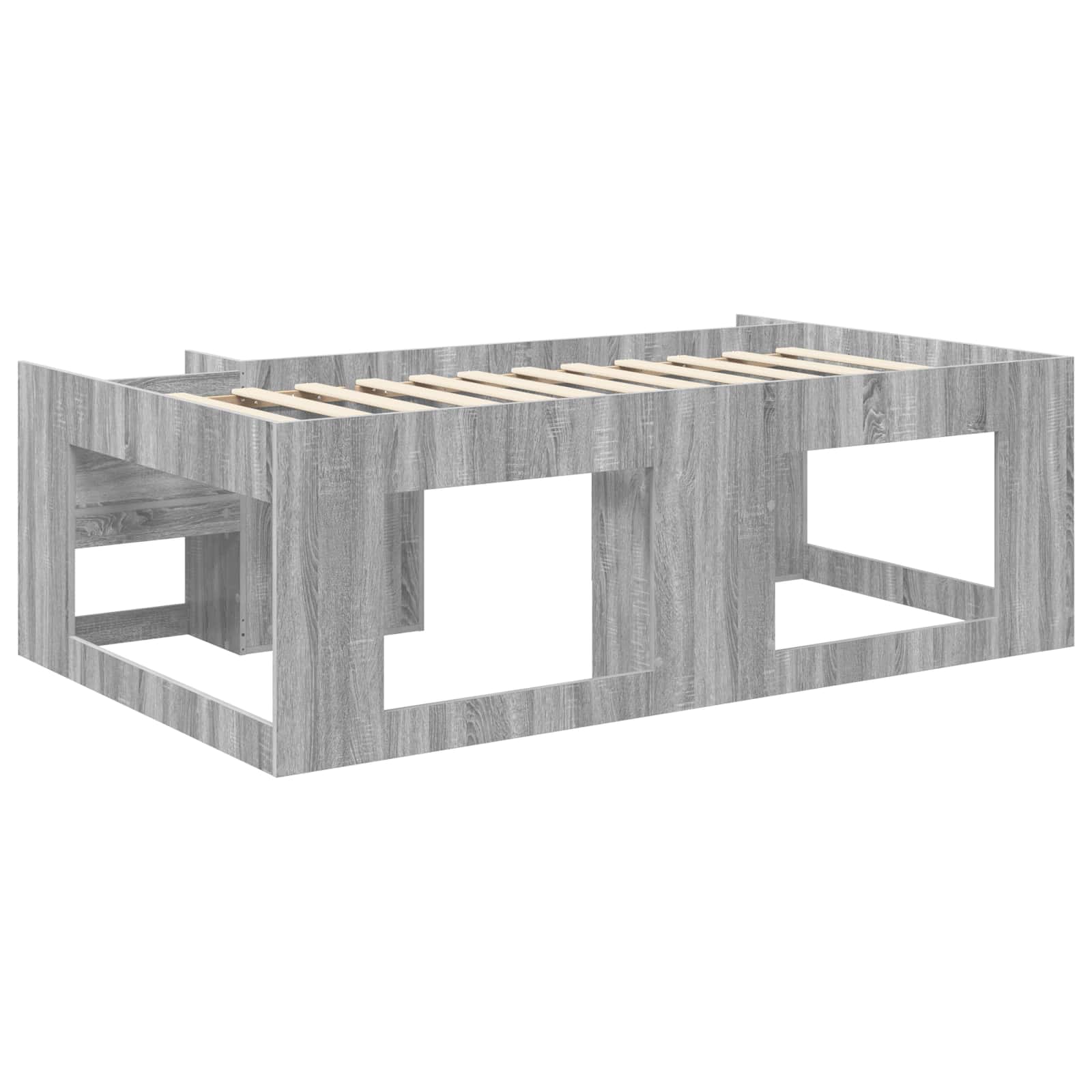 Jeugd bedframe met opbergruimte Grijs Sonoma 75 x 190 cm – afbeelding 5