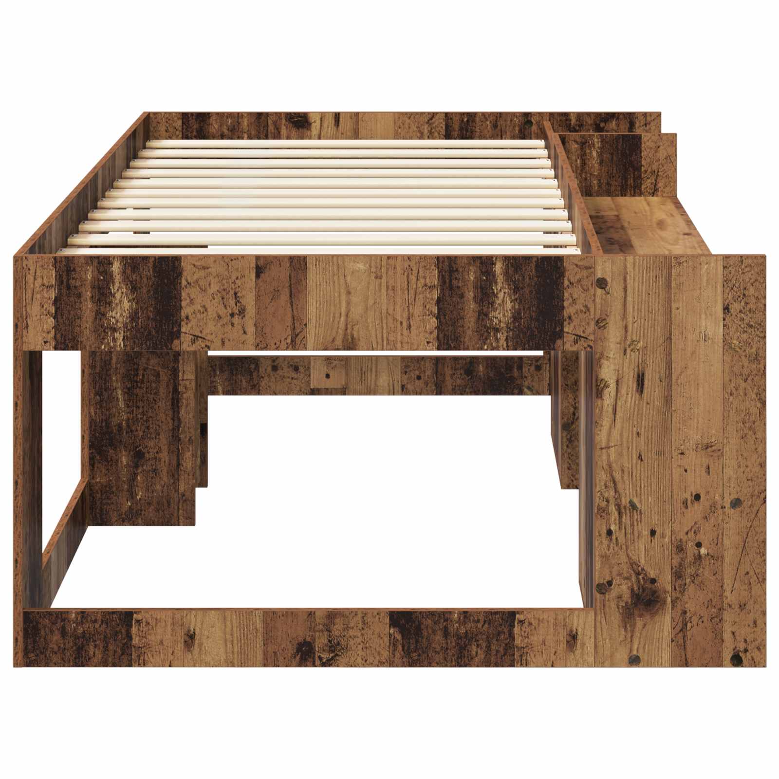 Jeugd bedframe met opbergruimte Oud hout 75 x 190 cm – afbeelding 4
