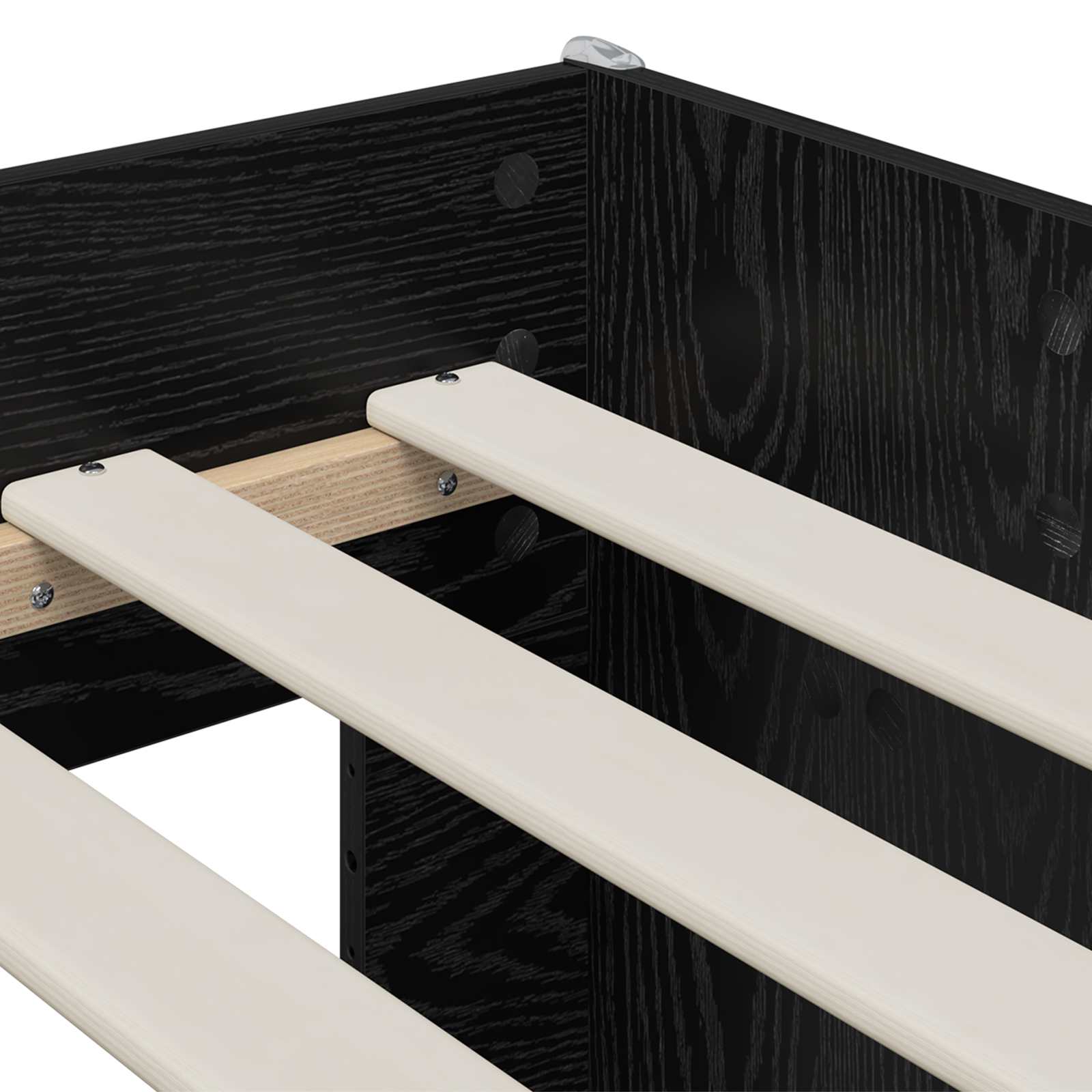 Hoge Bed Frame met Bureau voor Kinderen Zwart 80 x 200 cm – afbeelding 6