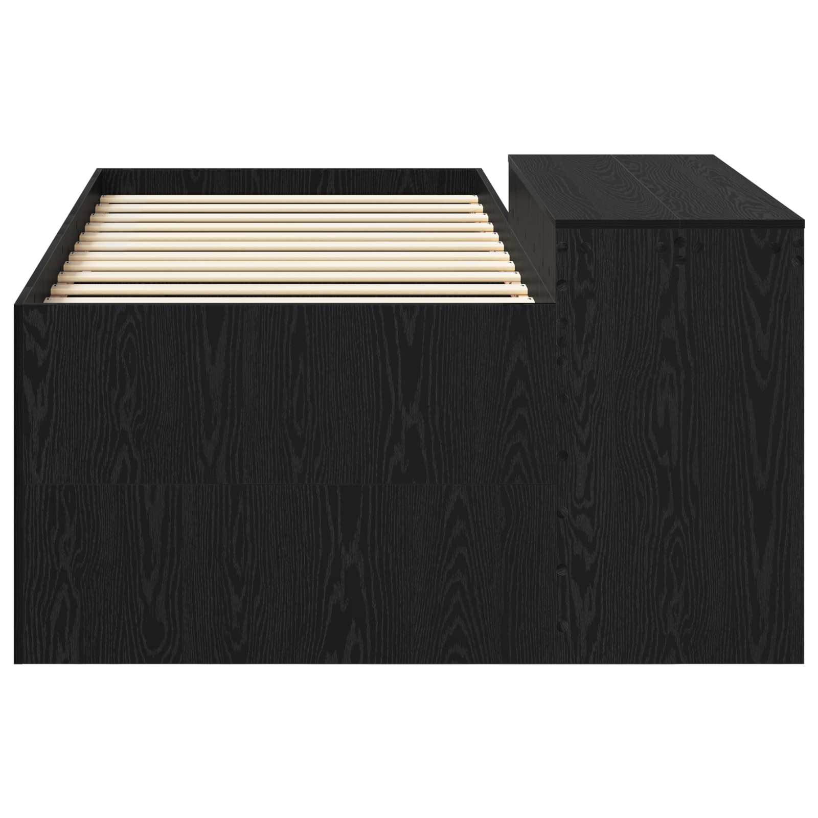 Hoge Bed Frame met Bureau voor Kinderen Zwart 90 x 200 cm – afbeelding 4
