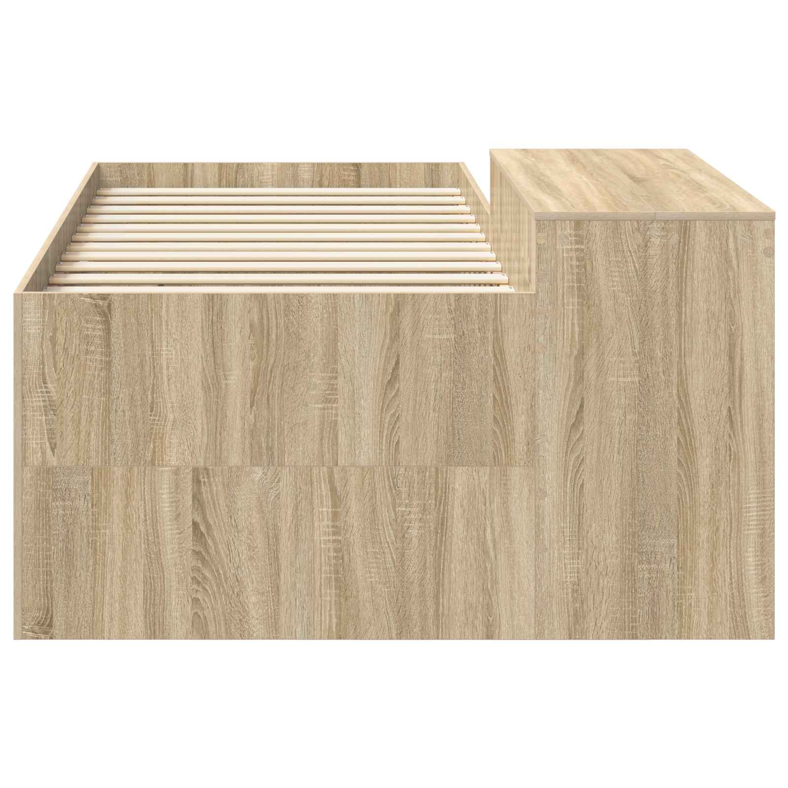 Hoge Bed Frame met Bureau voor Kinderen Sonoma Eiken – afbeelding 4
