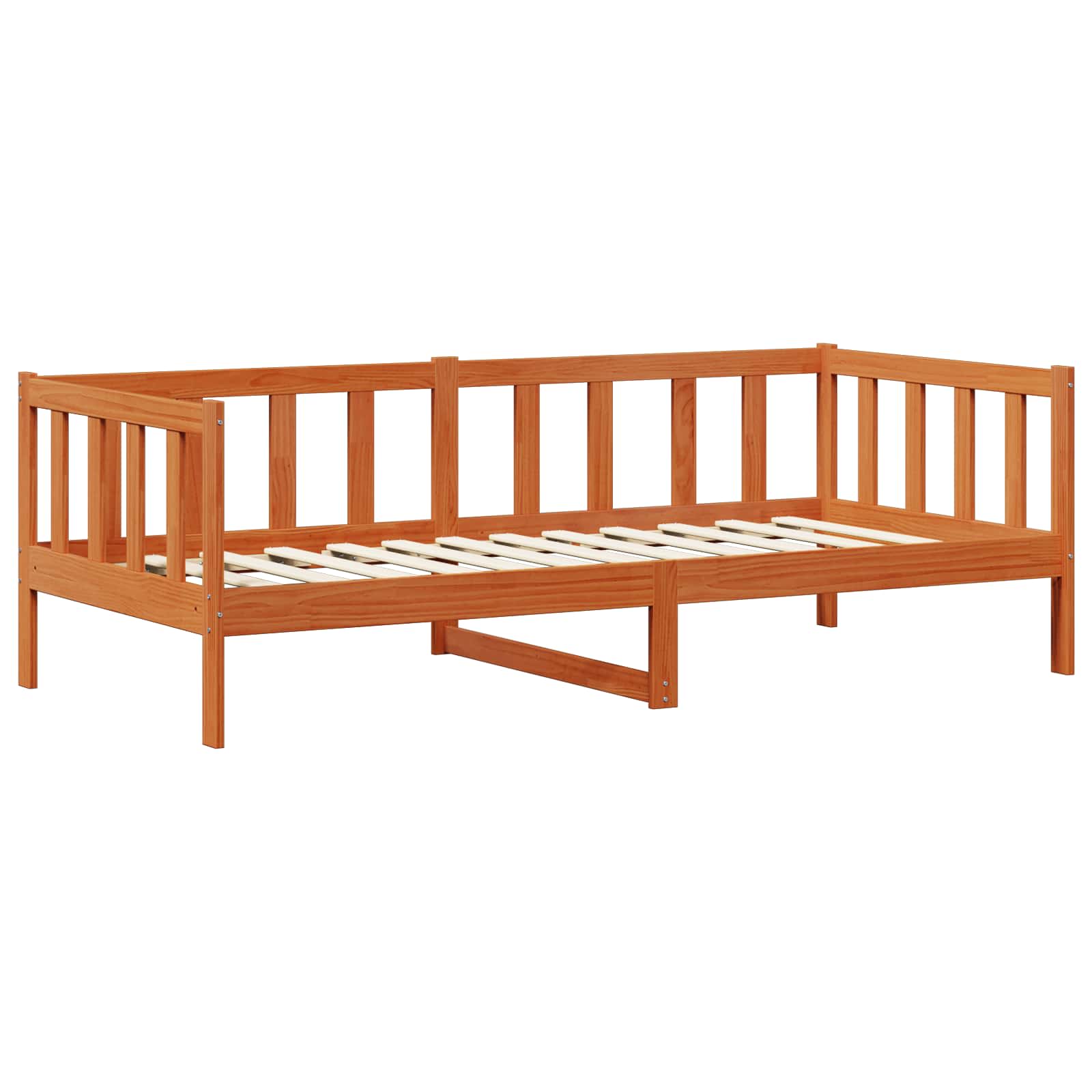 Daybed met matras met hoofdeinde Waxbruin en wit 90 x 200 cm – afbeelding 4