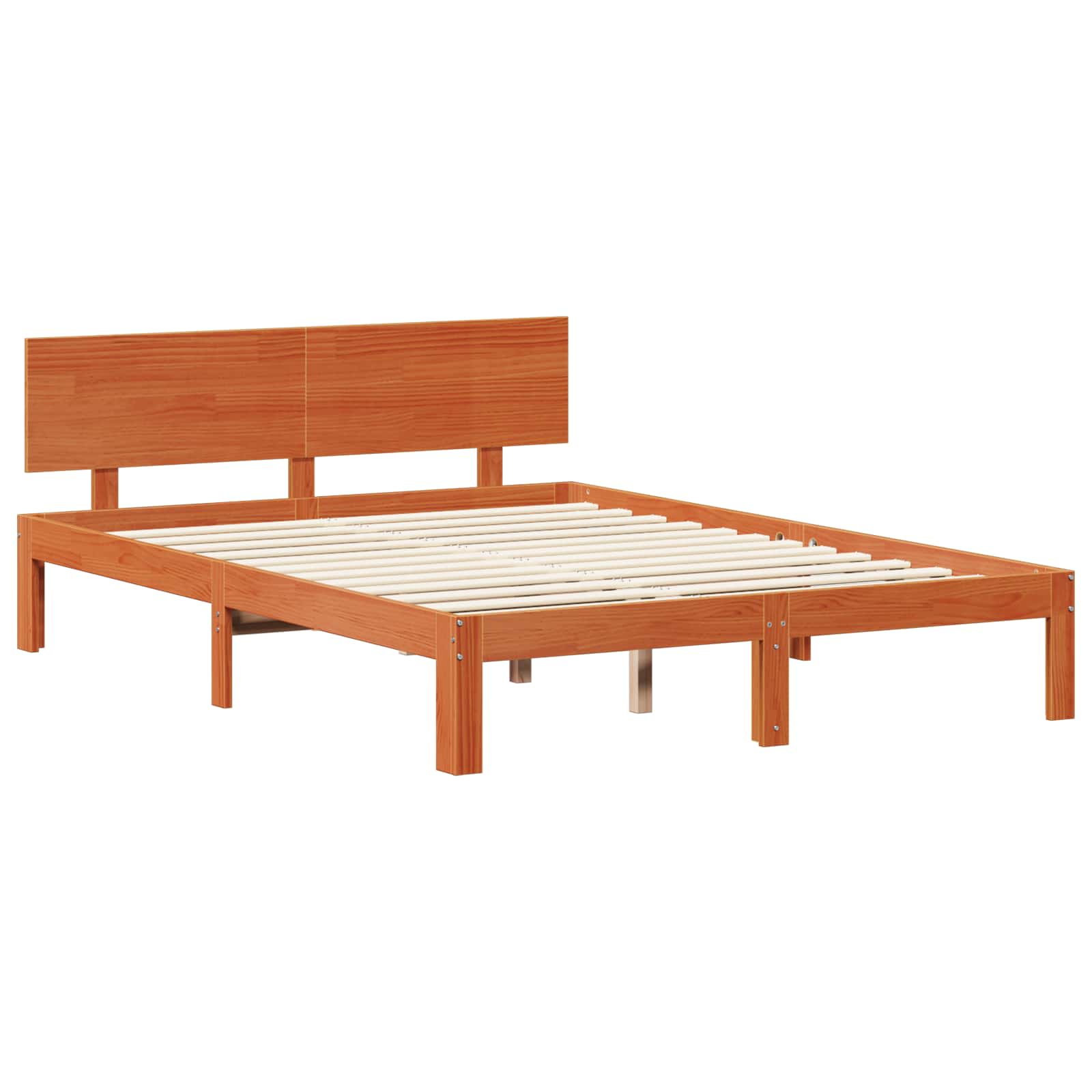 Bedframe met hoofdeinde 2 pcs Wasbruin Massief Vurenhout – afbeelding 3