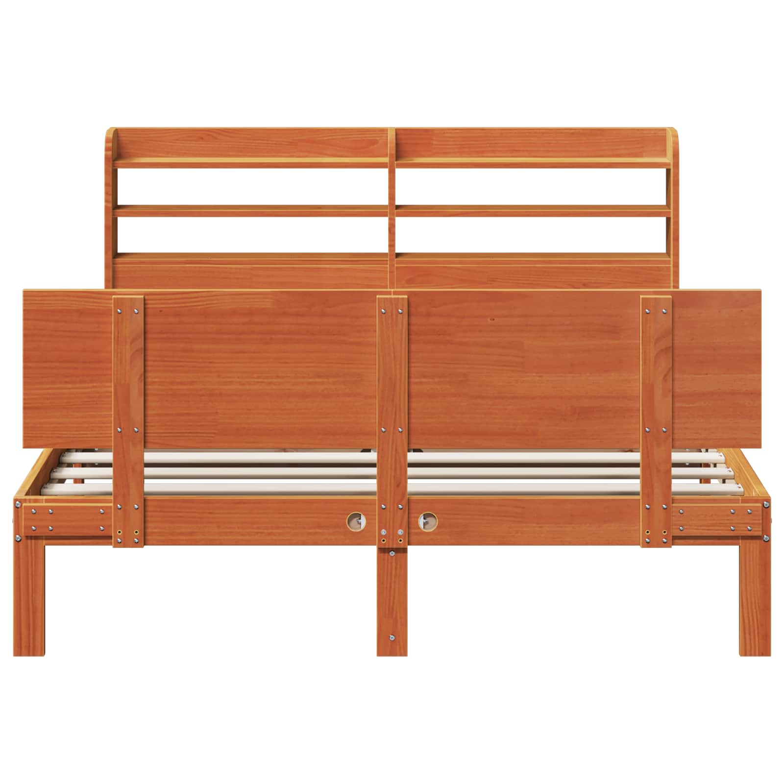 Bedframe met hoofdeinde 2 pcs Wasbruin Massief Vurenhout – afbeelding 6