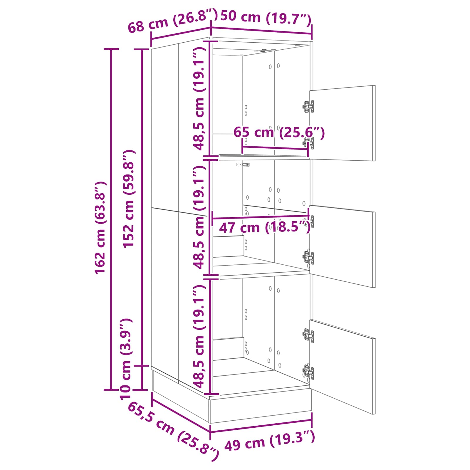 Wasmeubel met opslag met de deur Oudhout Bewerkt hout – afbeelding 11