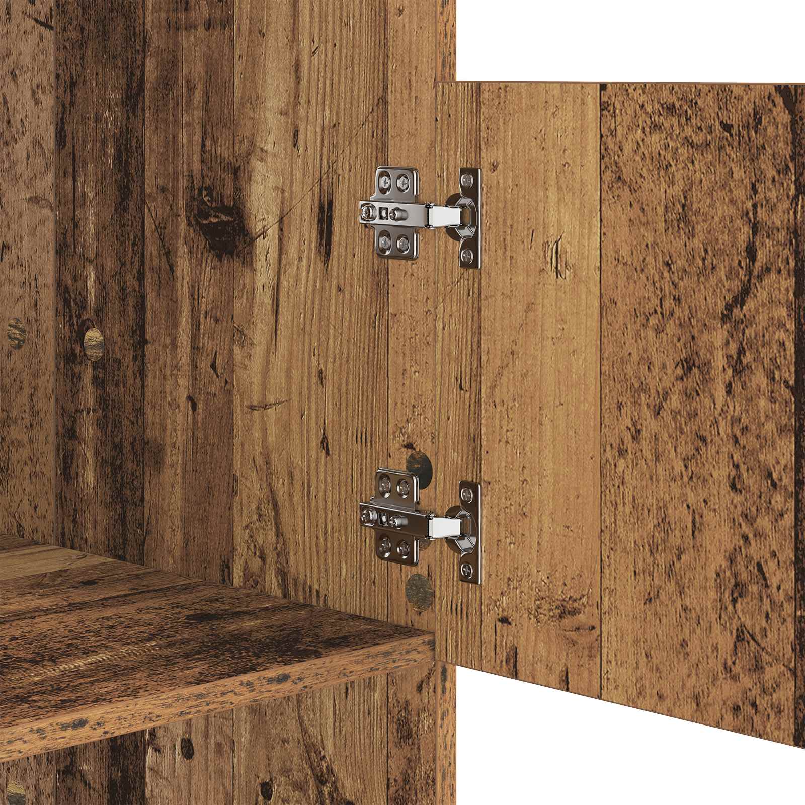 Wasmeubel met opslag met de deur Oudhout Bewerkt hout – afbeelding 9