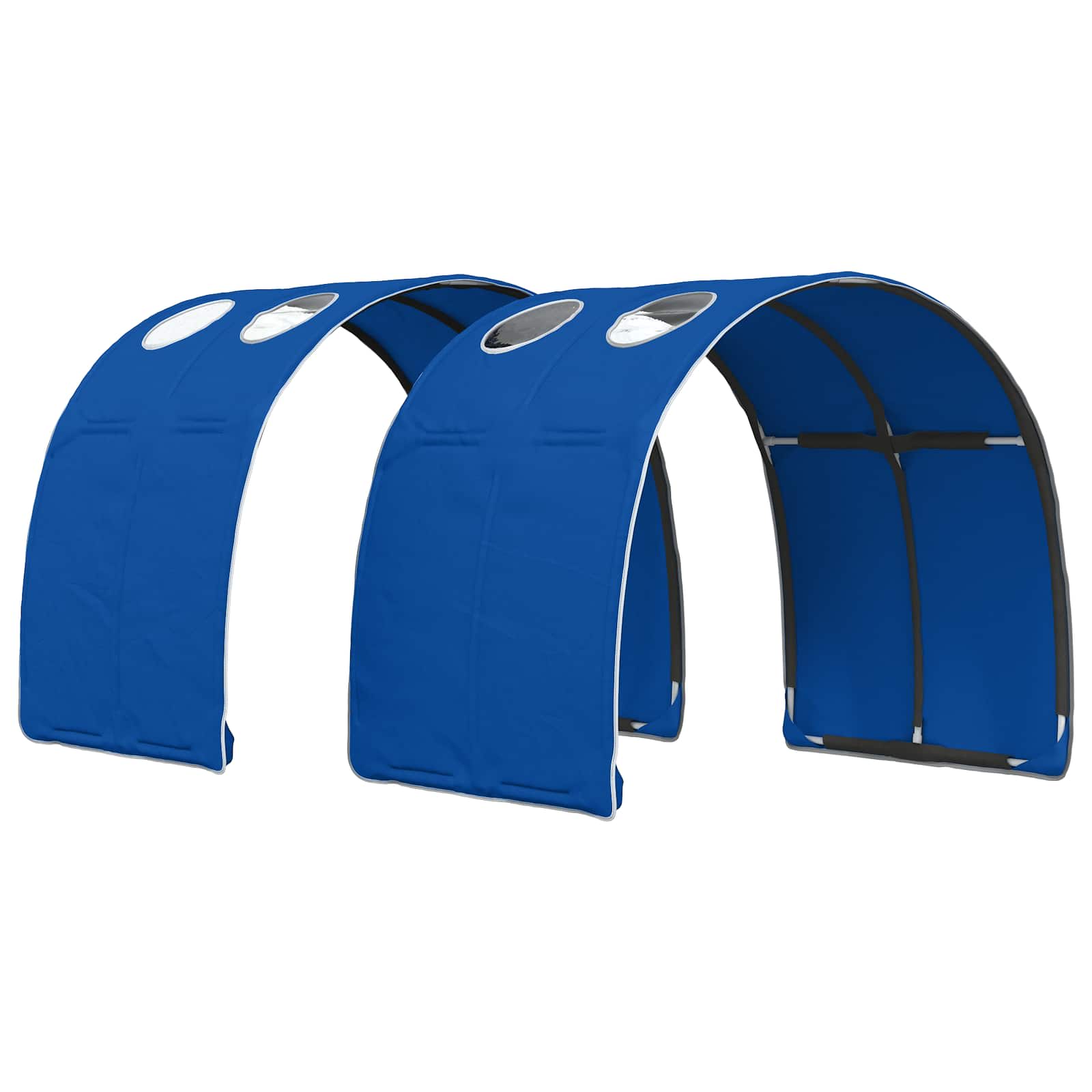 Bedframe met tunnel met plank 3 pcs Wit en Blauw Bewerkt hout – afbeelding 5