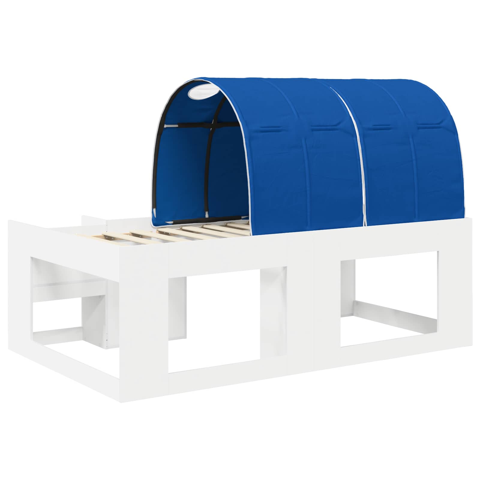 Bedframe met tunnel met plank 3 pcs Wit en Blauw Bewerkt hout – afbeelding 8