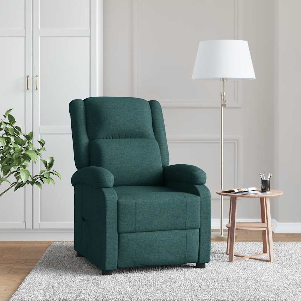 Fauteuil verstelbaar stof donkergroen