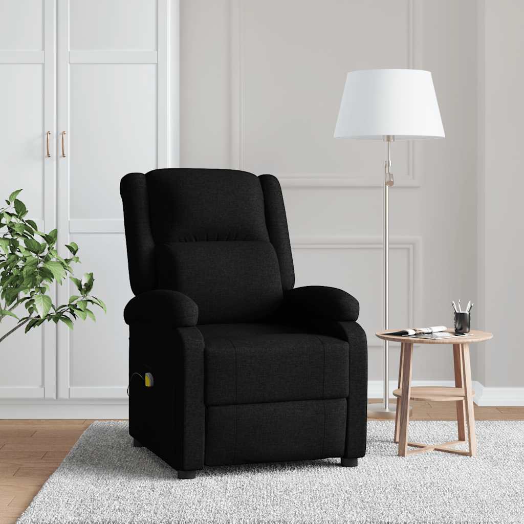 Massagestoel stof zwart