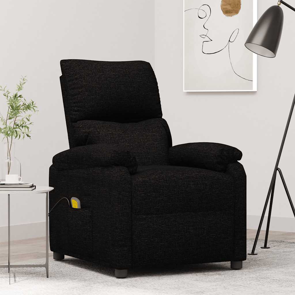 Massagestoel stof zwart