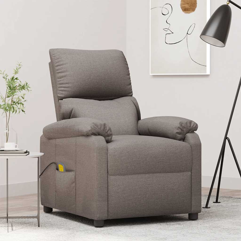 Massagestoel stof taupe