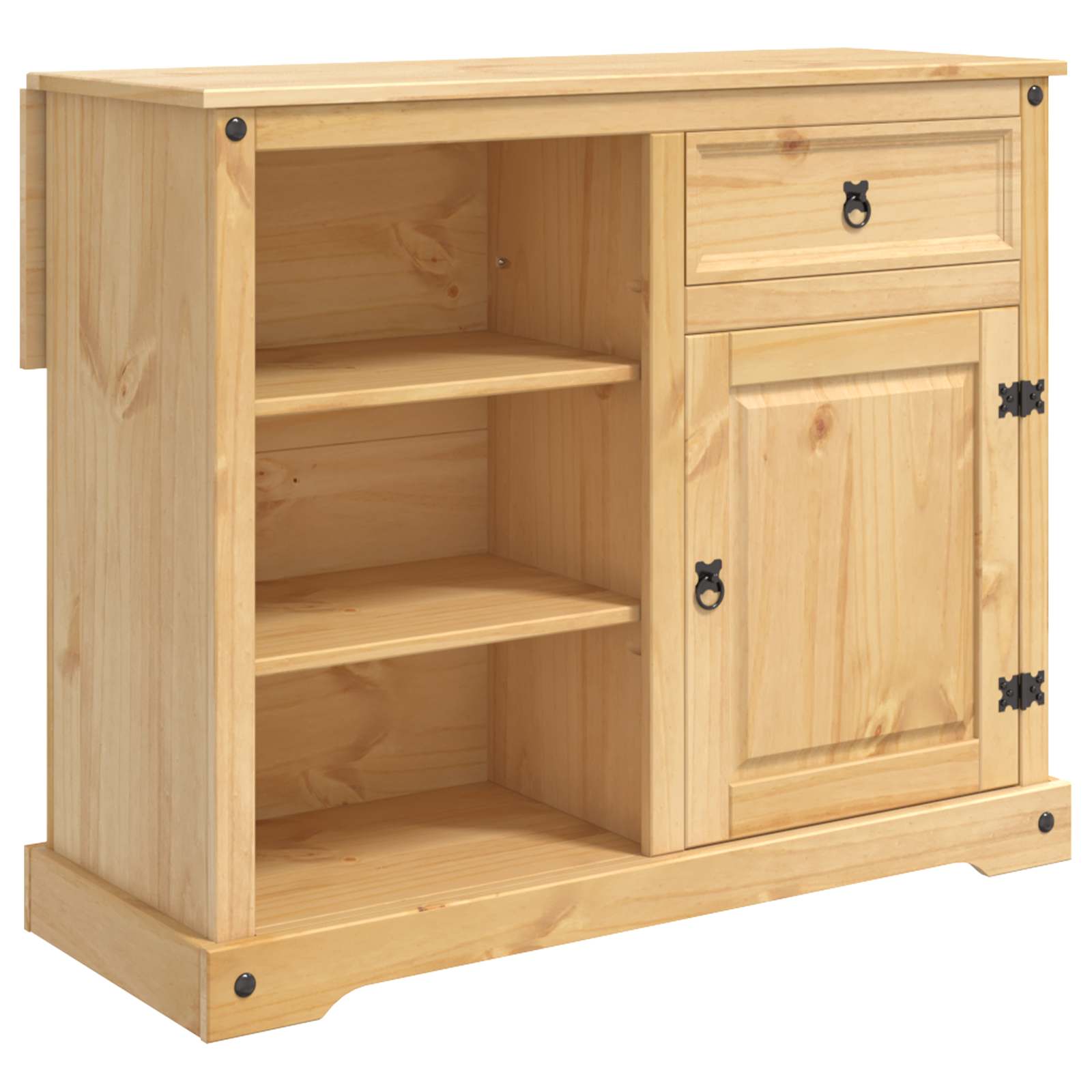 Keuken Trolley met lade 2 pcs Honing Wax 112 x 70 x 91,5 cm