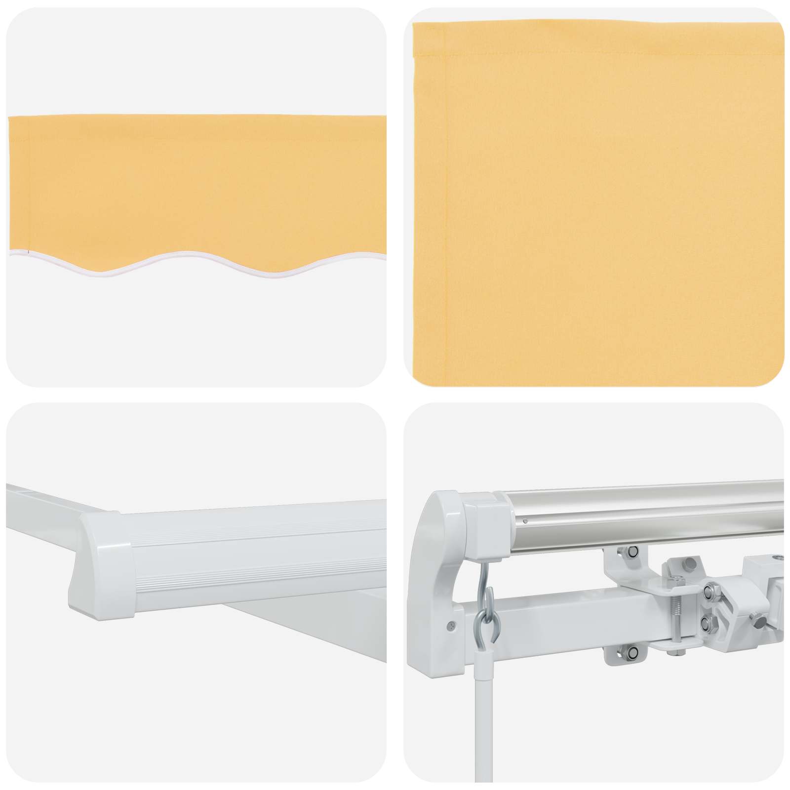 Inklapbaar Zonnescherm Zand 2,5 x 2 m Stof – afbeelding 6
