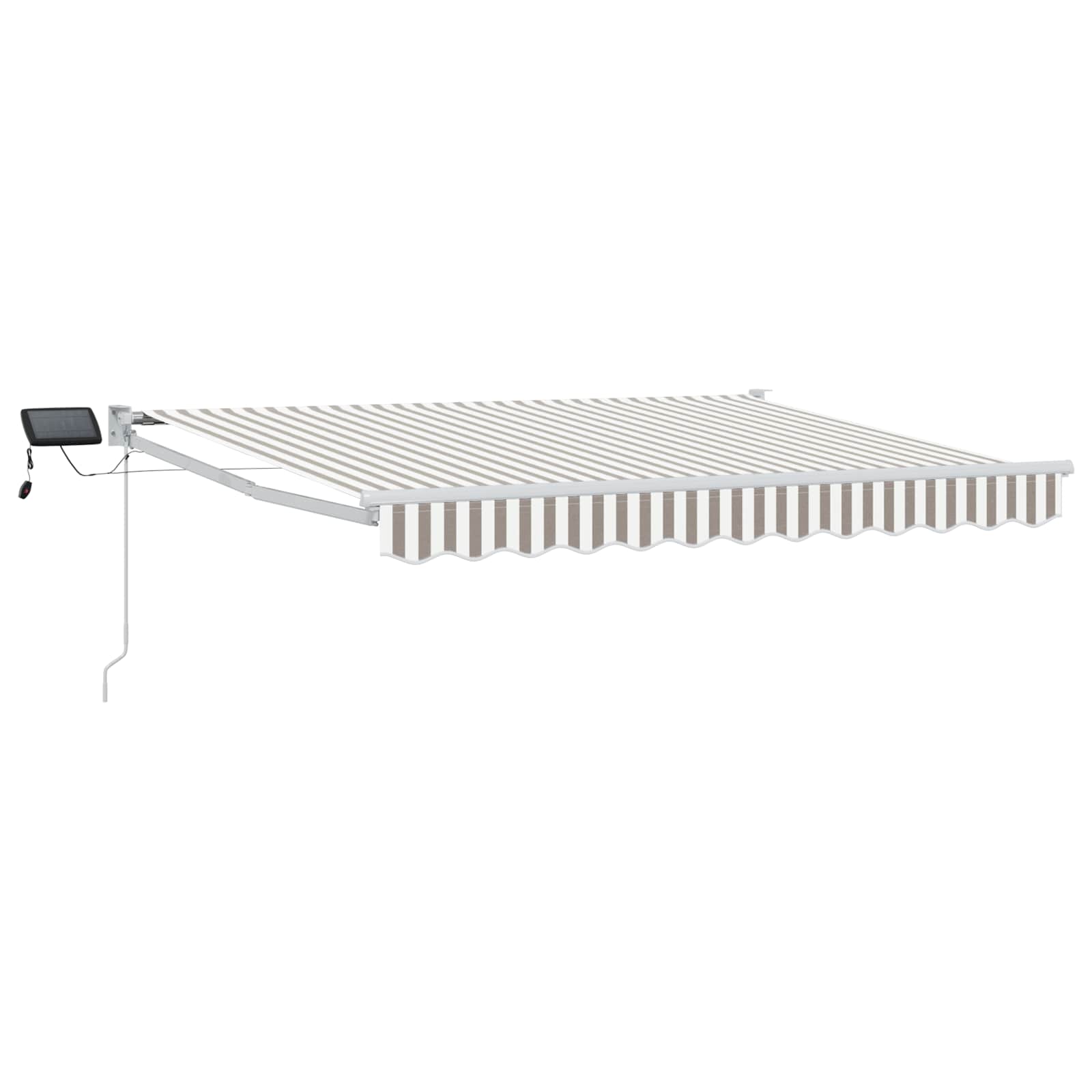 Handbediende luifel met LED's Lichtgrijs en wit. – afbeelding 2