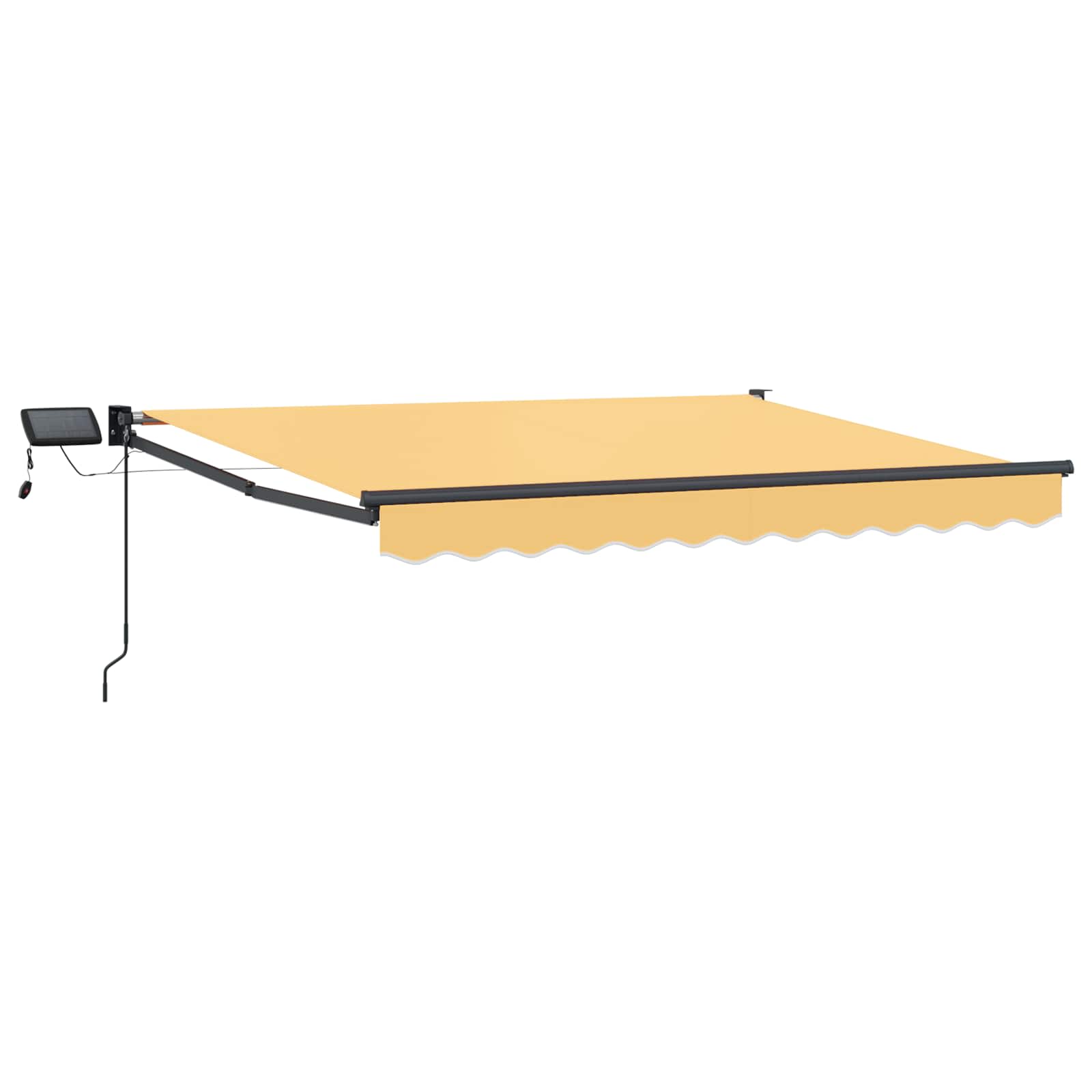 Handbediende luifel met LED's Zand 100% Polyester en Aluminium – afbeelding 2