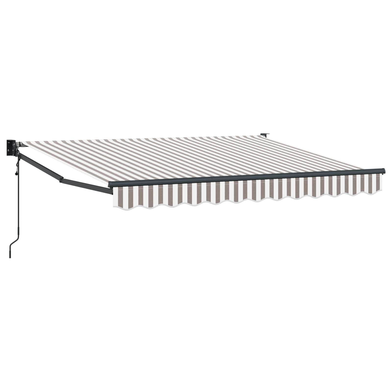 Uitschuifbare luifel Lichtgrijs en wit. 4 x 2 m – afbeelding 2