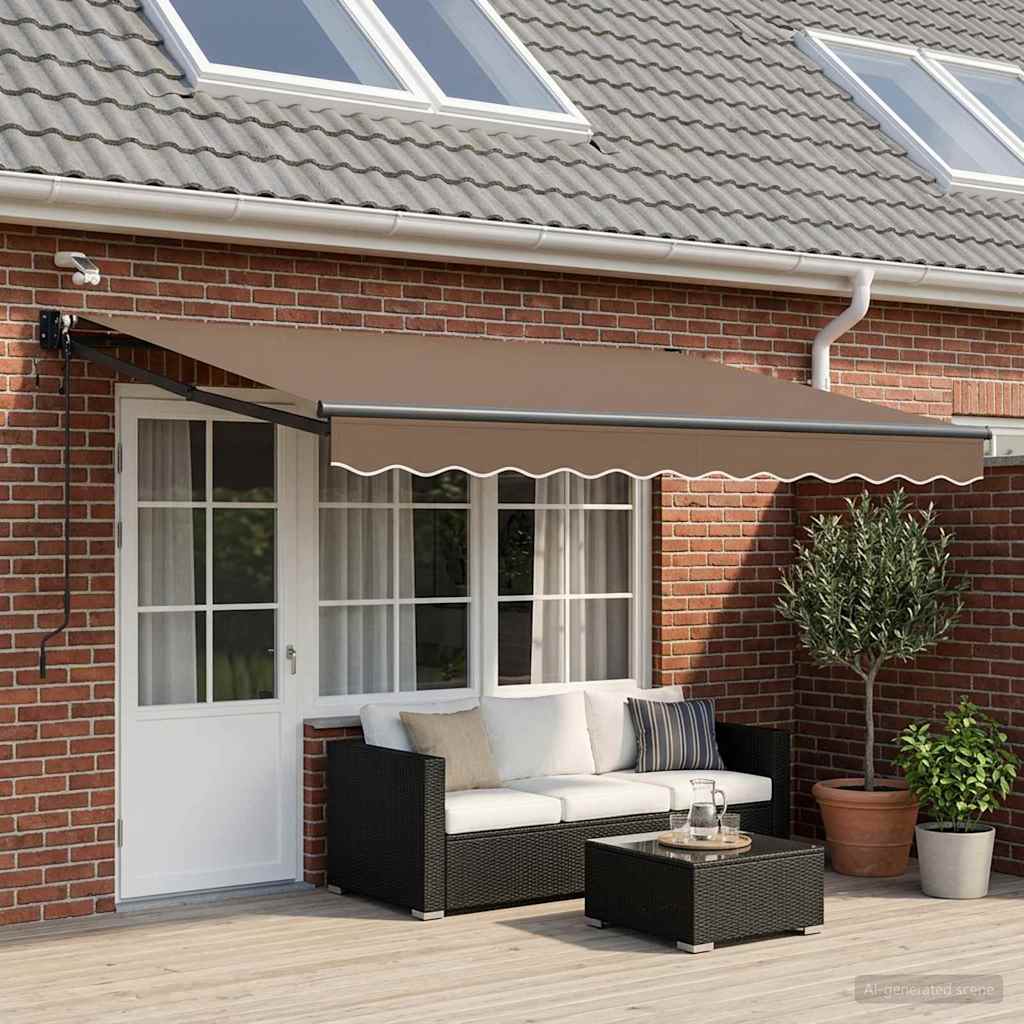 Elektrisch Uittrekbaar Zonnescherm Taupe