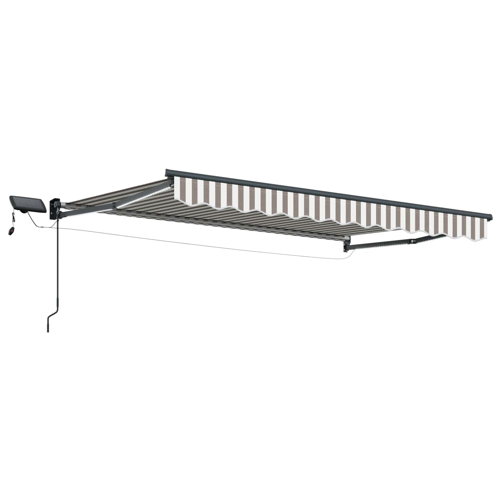 Handbediende luifel met LED's Lichtgrijs en wit. – afbeelding 2