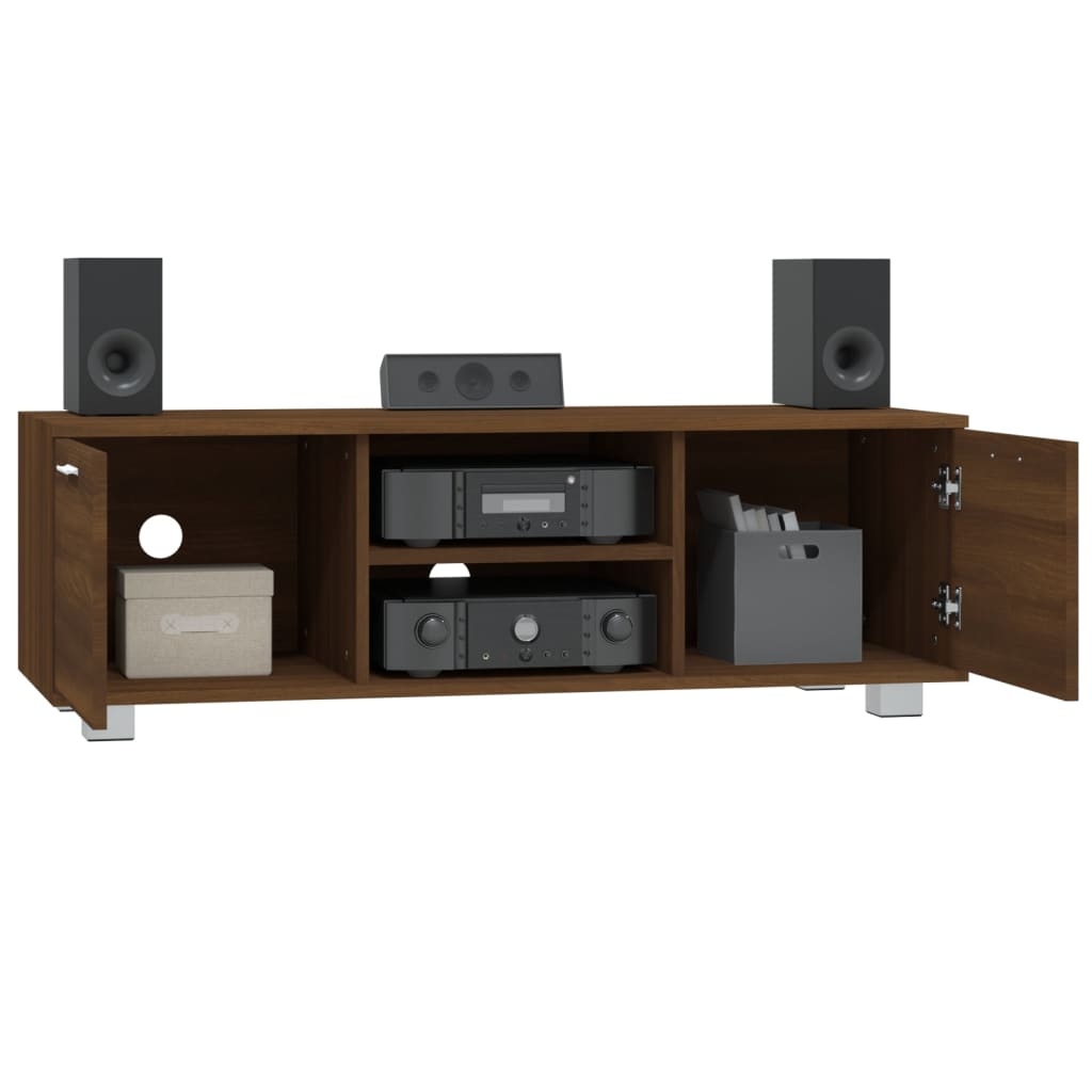 Tv-meubel 120x40,5x35 cm bewerkt hout bruin eikenkleur – afbeelding 3