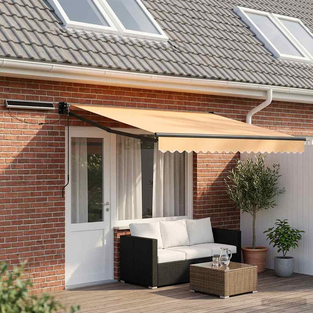 Elektrisch Uittrekbaar Zonnescherm Zand – afbeelding 1