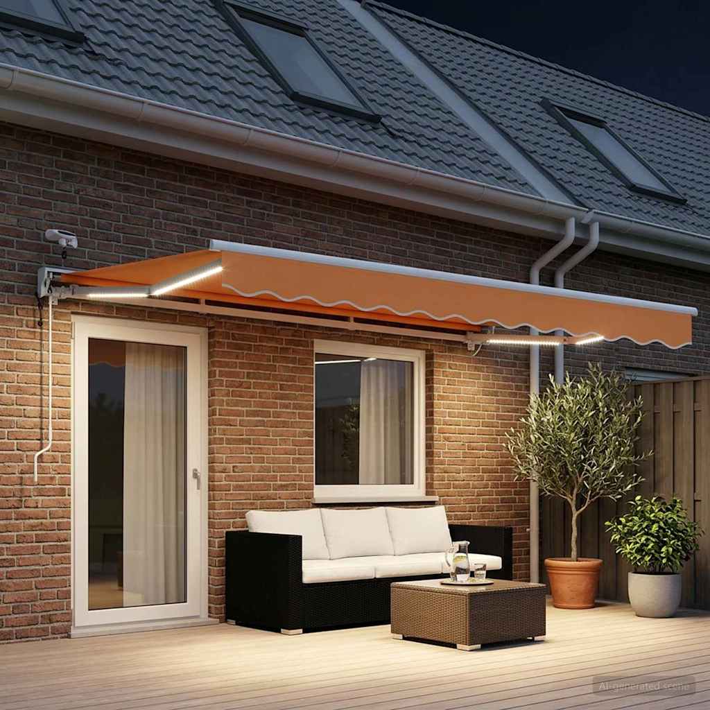 Elektrisch Uittrekbaar Zonnescherm Zand 4,5 × 3 m