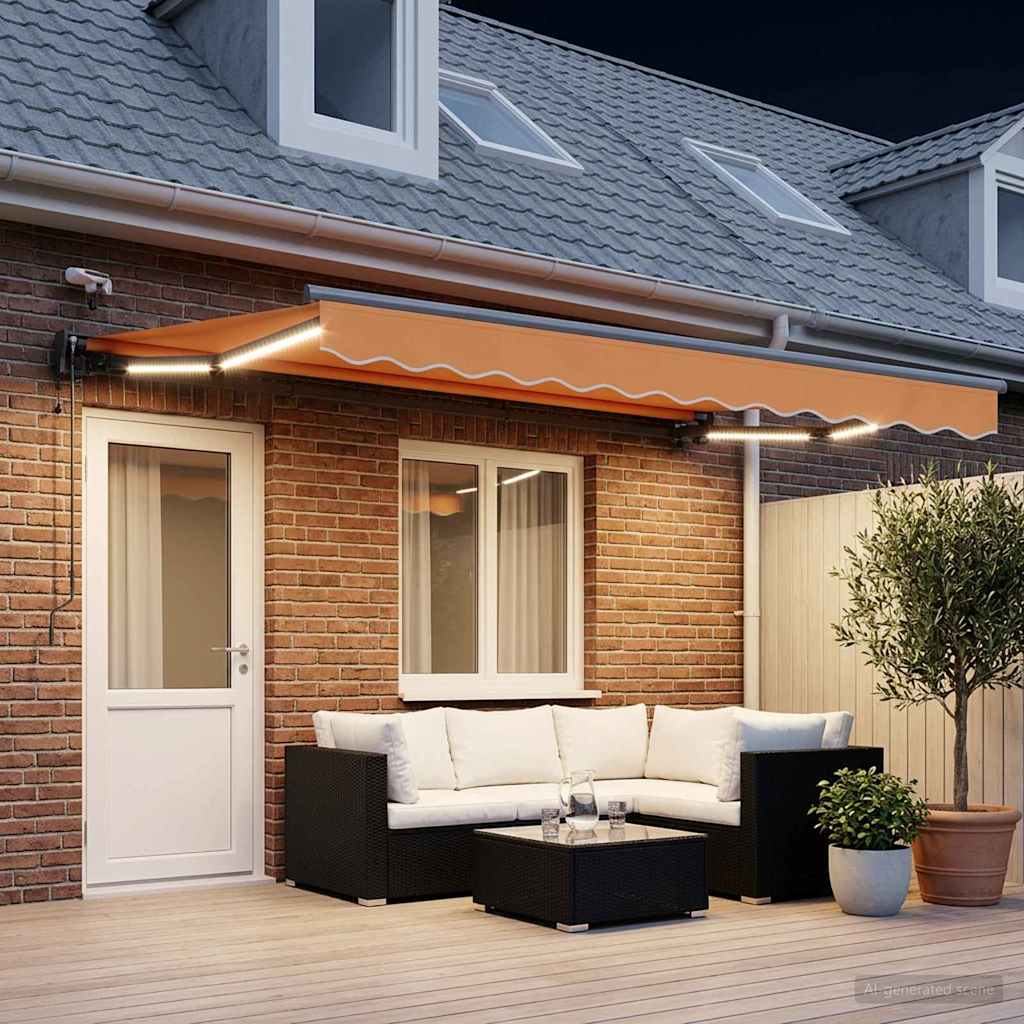 Elektrisch Uittrekbaar Zonnescherm Zand 4,5 × 3 m