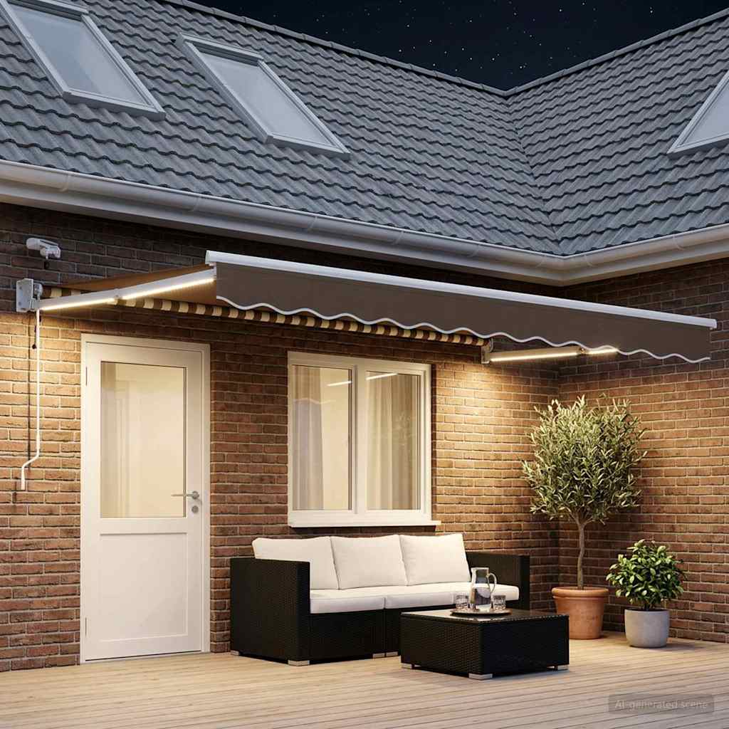 Elektrisch Uittrekbaar Zonnescherm Taupe