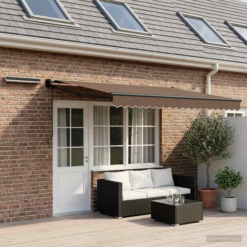 Elektrisch Uittrekbaar Zonnescherm Taupe